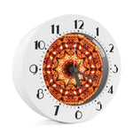 Orange Kaleidoscope Print Alarm Clock