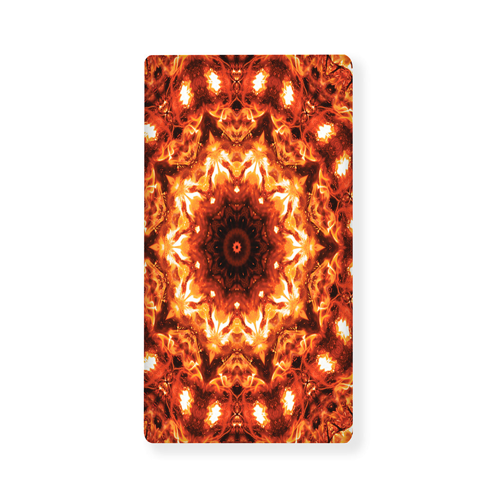 Orange Kaleidoscope Print Baby Crib Sheet