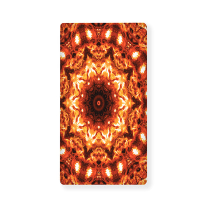 Orange Kaleidoscope Print Baby Crib Sheet