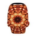 Orange Kaleidoscope Print Baby Seat Cover