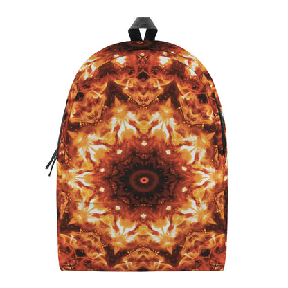 Orange Kaleidoscope Print Backpack