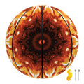 Orange Kaleidoscope Print Basketball
