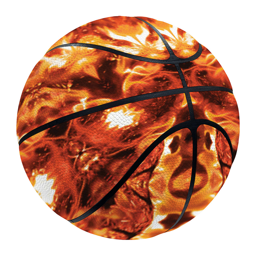 Orange Kaleidoscope Print Basketball