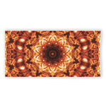 Orange Kaleidoscope Print Beach Towel