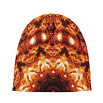 Orange Kaleidoscope Print Beanie
