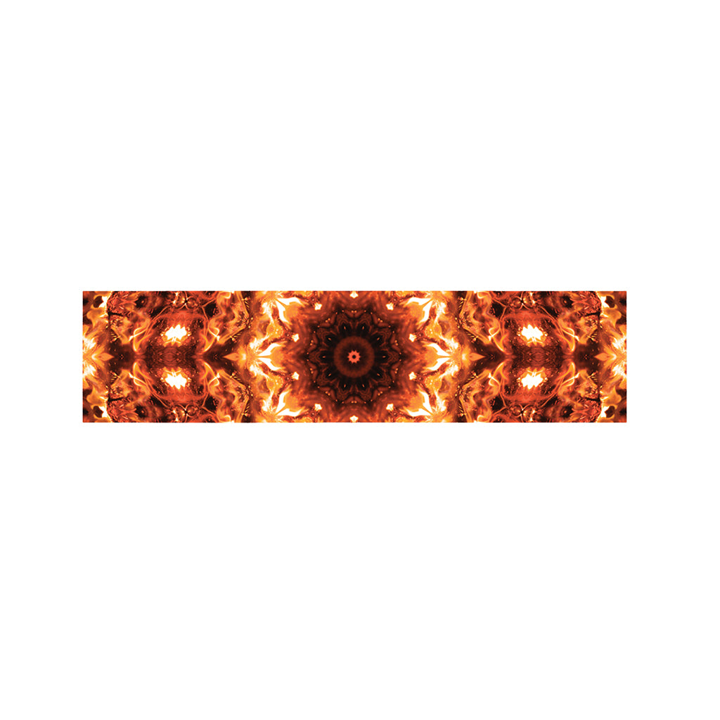 Orange Kaleidoscope Print Bed Runner