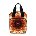 Orange Kaleidoscope Print Bible Tote Bag
