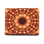 Orange Kaleidoscope Print Bifold Wallet