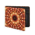 Orange Kaleidoscope Print Bifold Wallet
