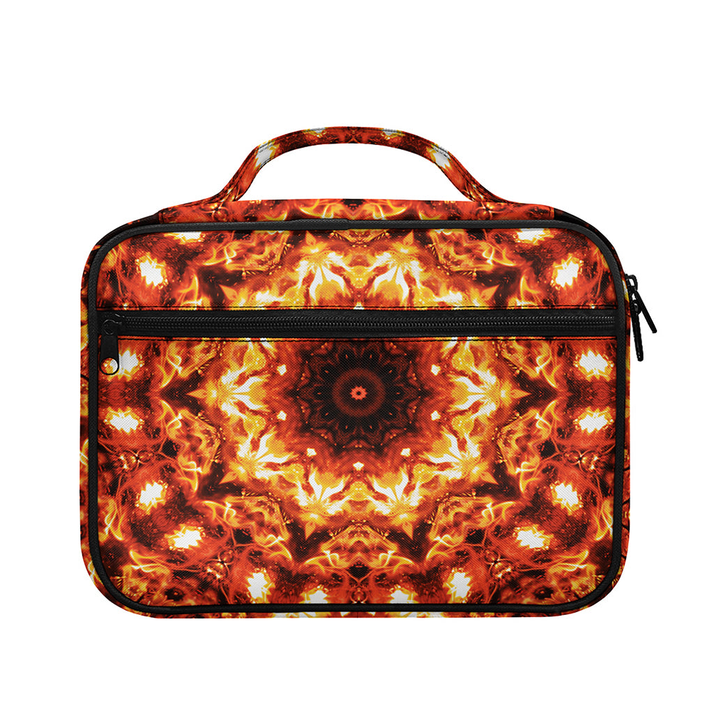 Orange Kaleidoscope Print Briefcase Bible Bag