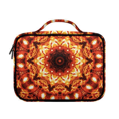 Orange Kaleidoscope Print Briefcase Bible Bag
