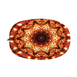 Orange Kaleidoscope Print Car Side Mirror Covers