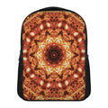 Orange Kaleidoscope Print Casual Backpack