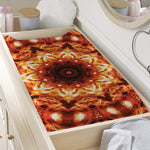 Orange Kaleidoscope Print Changing Pad Cover