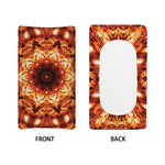 Orange Kaleidoscope Print Changing Pad Cover