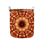 Orange Kaleidoscope Print Collapsible Laundry Basket