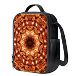 Orange Kaleidoscope Print Crossbody Lunch Bag