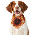 Orange Kaleidoscope Print Dog Bandana