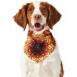 Orange Kaleidoscope Print Dog Bandana
