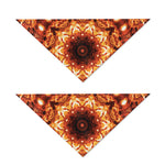 Orange Kaleidoscope Print Dog Bandana