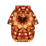 Orange Kaleidoscope Print Dog Zip Up Hoodie