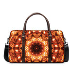 Orange Kaleidoscope Print Duffle Bag