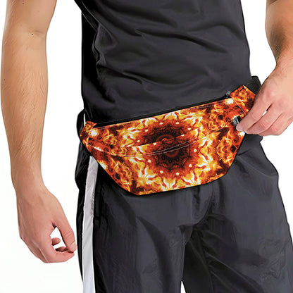 Orange Kaleidoscope Print Fanny Pack