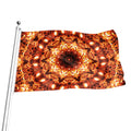 Orange Kaleidoscope Print Flag