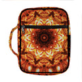 Orange Kaleidoscope Print Front Pocket Bible Bag