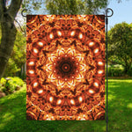 Orange Kaleidoscope Print Garden Flag