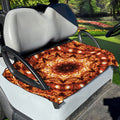 Orange Kaleidoscope Print Golf Cart Seat Cover