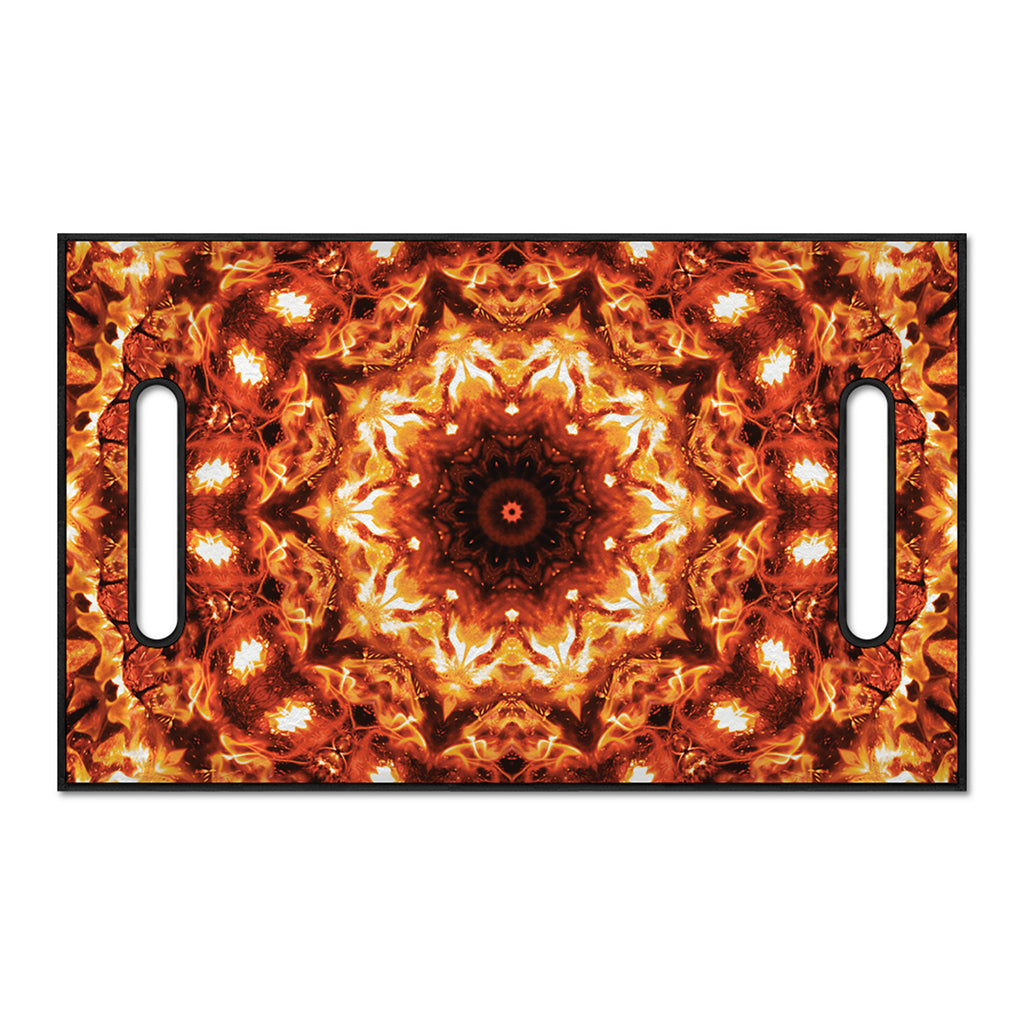 Orange Kaleidoscope Print Golf Cart Seat Cover
