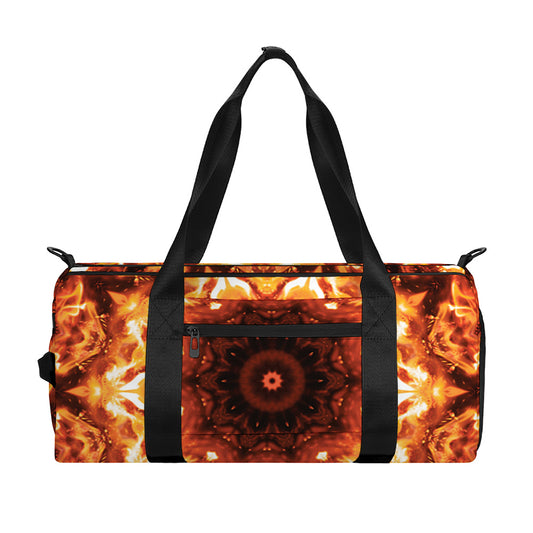 Orange Kaleidoscope Print Gym Bag