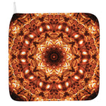 Orange Kaleidoscope Print Hand Towel