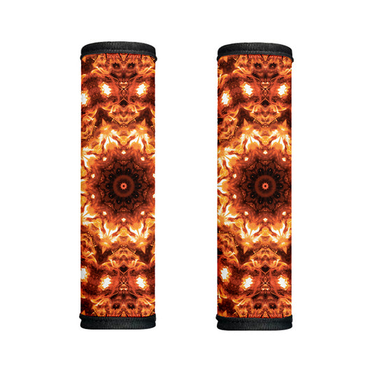 Orange Kaleidoscope Print Handle Covers