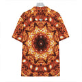 Orange Kaleidoscope Print Hawaiian Shirt