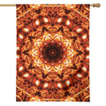 Orange Kaleidoscope Print House Flag