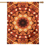 Orange Kaleidoscope Print House Flag