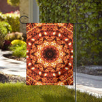 Orange Kaleidoscope Print House Flag