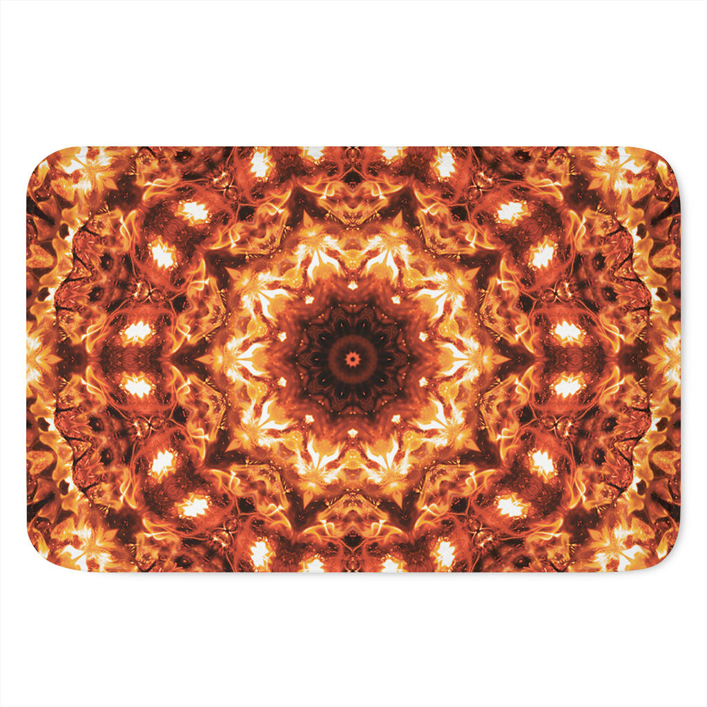 Orange Kaleidoscope Print Indoor Door Mat