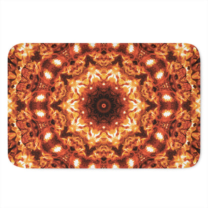 Orange Kaleidoscope Print Indoor Door Mat