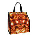Orange Kaleidoscope Print Insulated Lunch Tote
