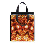 Orange Kaleidoscope Print Insulated Lunch Tote