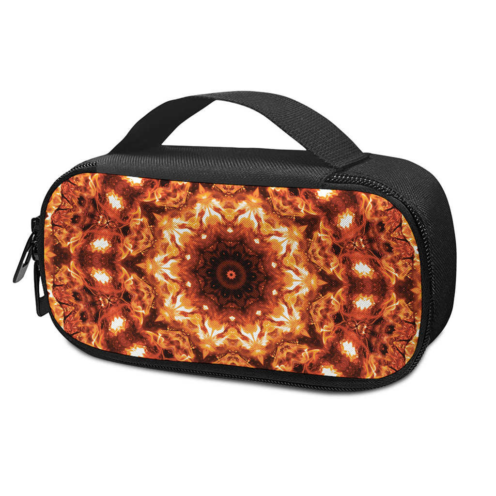 Orange Kaleidoscope Print Insulin Cooler Travel Case