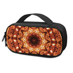 Orange Kaleidoscope Print Insulin Cooler Travel Case