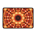 Orange Kaleidoscope Print Kitchen Mat