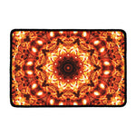Orange Kaleidoscope Print Kitchen Mat