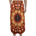 Orange Kaleidoscope Print Lantern Pants