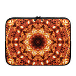 Orange Kaleidoscope Print Laptop Sleeve
