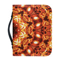 Orange Kaleidoscope Print Leather Bible Cover